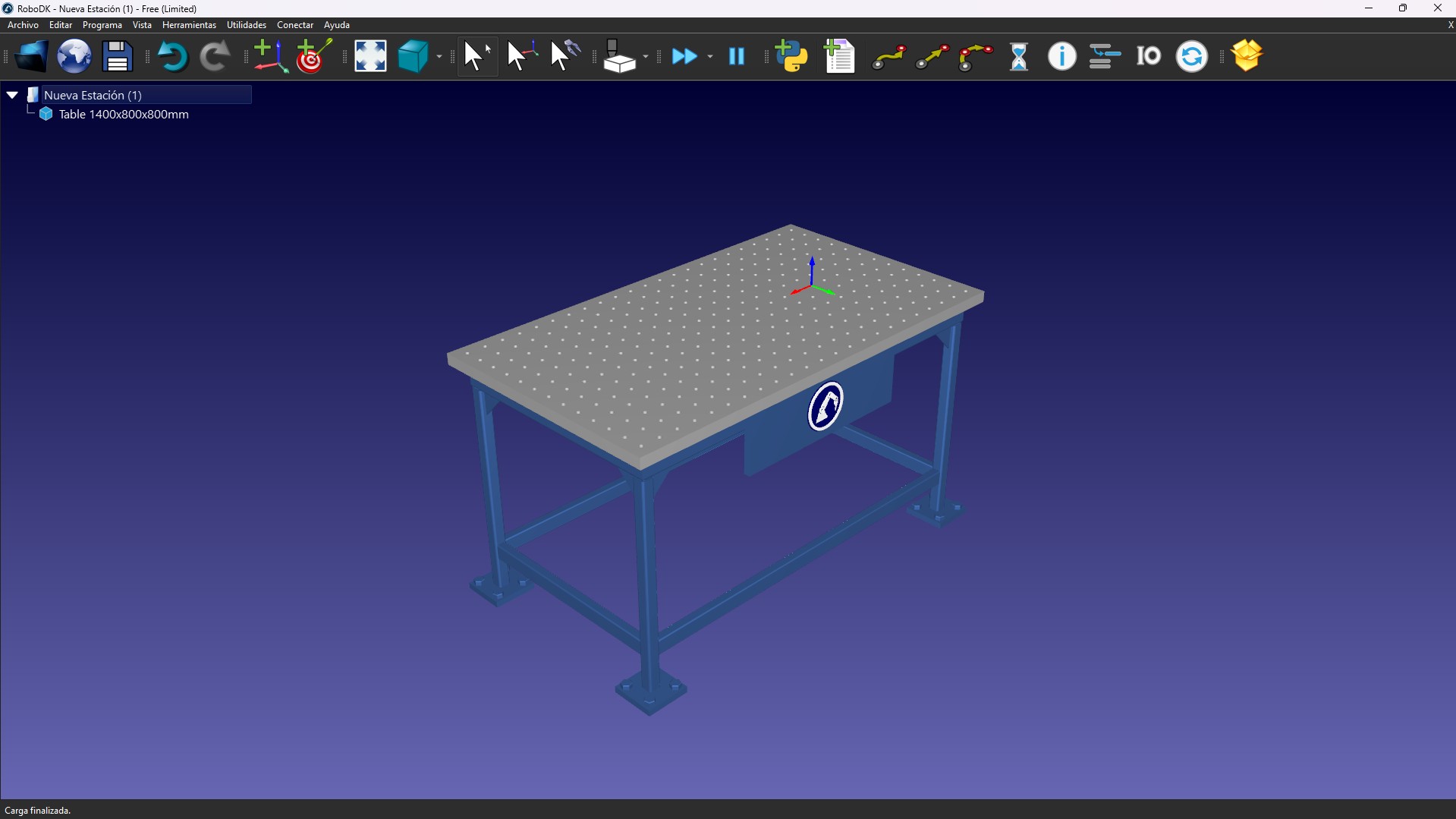 Mesa de trabajo en RoboDK